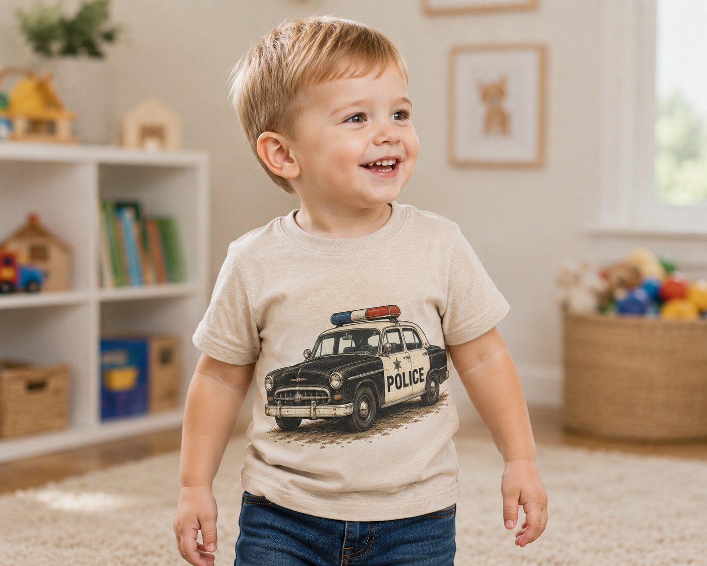 Little Protector Police Car Toddler Tee
