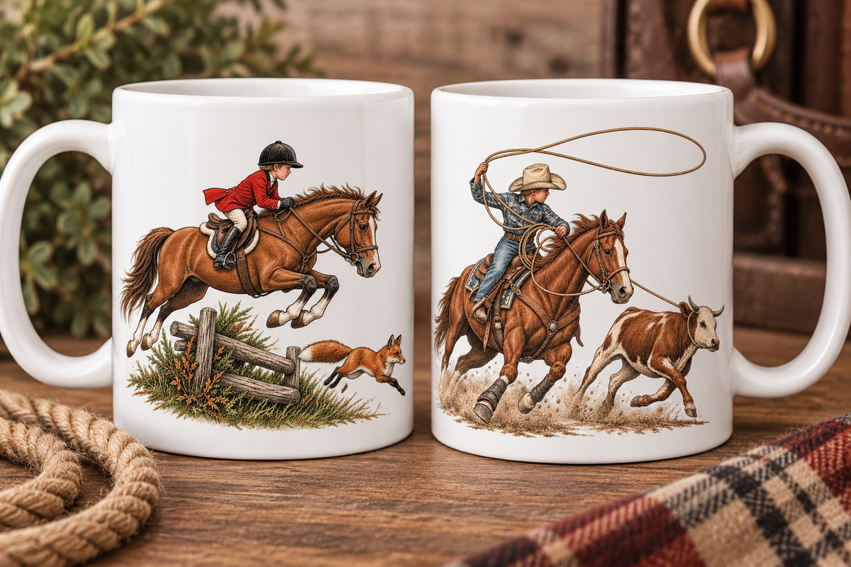 Custom Horse & Pony Portrait Mug | Personalized Equestrian Keepsake