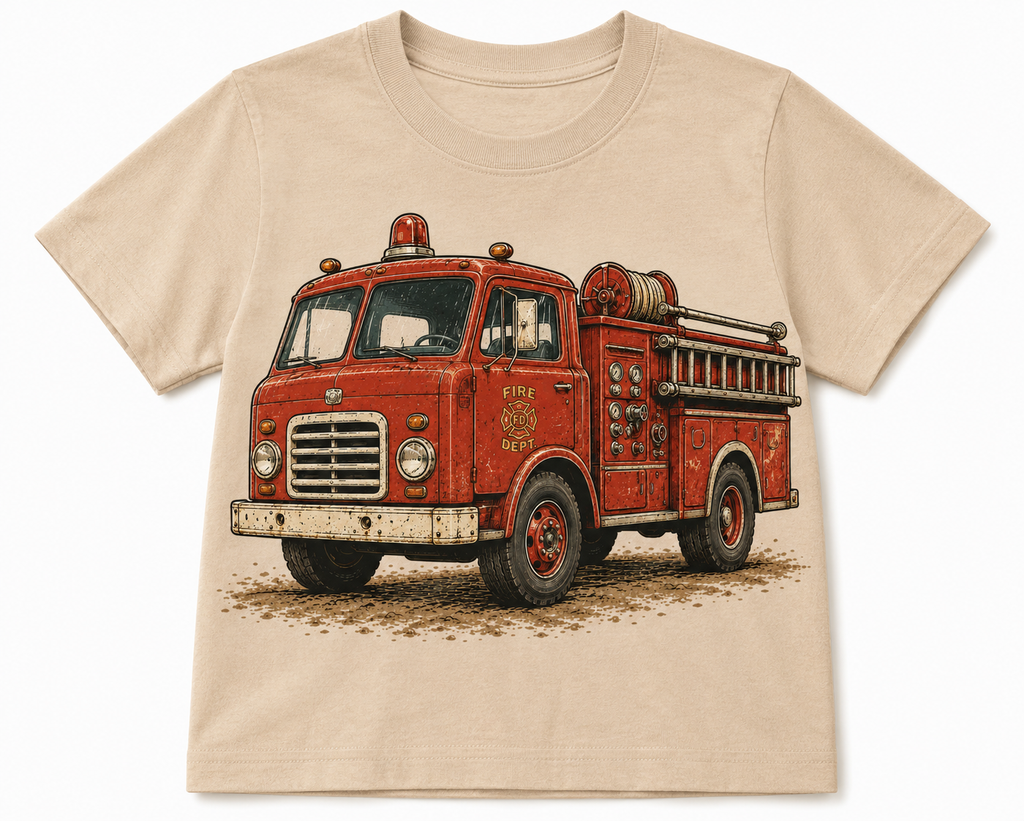 Little Hero Fire Truck Toddler Tee