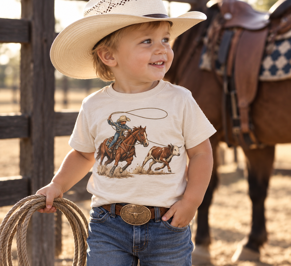 Custom Pony & Rider Graphic T-Shirt